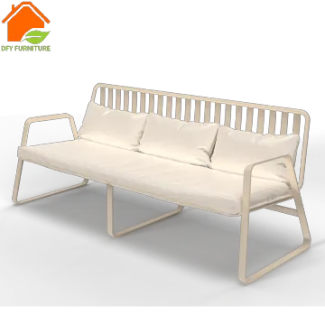 Nordic Outdoor Garden Furniture Set with Simple Striped Design for Lobby Sofa