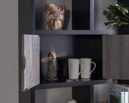 modern space saving pine wood bookcase