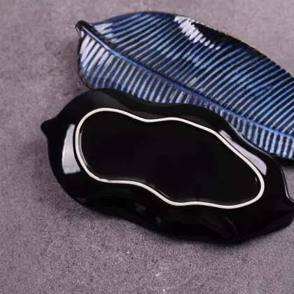 Nordic Banana Leaf Porcelain Tableware for Hotels and Restaurants