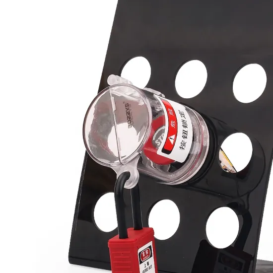 Removable Transparent E-Stop Push Button Lockout Cover Compatible with All BOZZYS Safety Padlocks