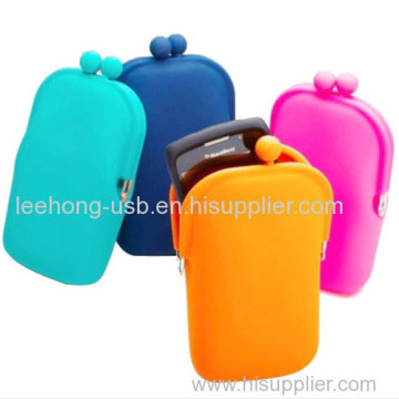 Custom Logo Printing Silicone Cosmetic Buckle Purse 