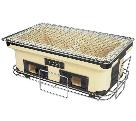 Wholesale bigger size Japanese Style Ceramic  Charcoal Hibachi Kebab Grill  tabletop bbq
