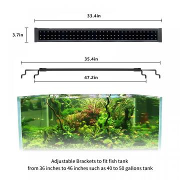 Fish Tank Light with Extendable Brackets