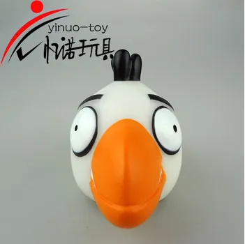 LED Toy PVC Material White Bird with Yellow Mouth