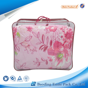 good quality packaging plastic comforter zipper bag