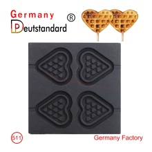 Commercial four heart-shape waffle maker machine