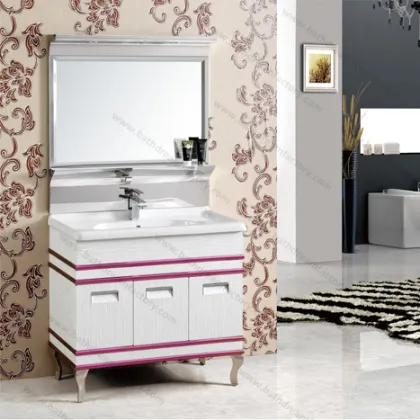 Washing Sink Bathroom Cabinet with legs under Cabinet with USB