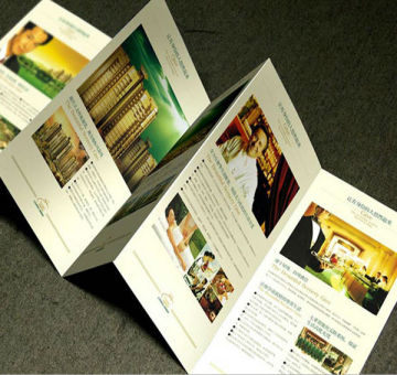 CMYK offset printing folded leaflet & brochure & flyer
