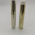 plastic packaging lotion tube with gold silver