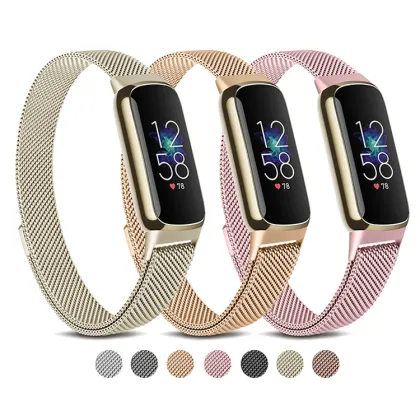 Metal Magnetic Smart Watchband for Fitbit Luxe Bracelet Replacement
