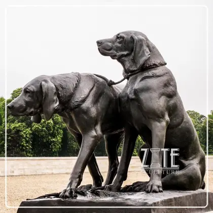 Hot Sale Outdoor yard put bronze dogs sculpture