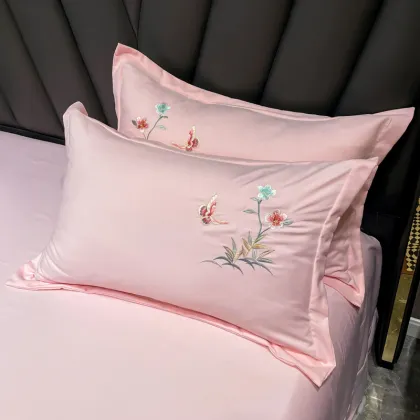 Polyester Luxury Embroidered Wedding Bedding Sets