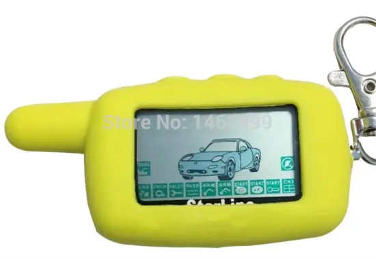 A9 2-way LCD Remote Control Keychain + Key Case For Russian Two Way Car Alarm System Starline Twage A9 A8 Key Chain Fob