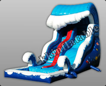 new design commercial inflatable slide pool KKWS-L026