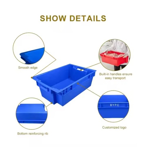 Nestable Stackable Plastic Crates for Transport