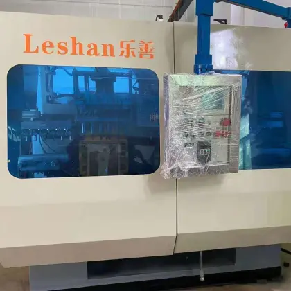 Used 2L Leshan Double Station 6 Mold Heads Blowing Molding Machine