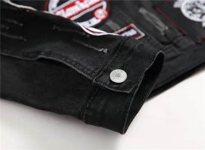 Characteristic Men's Denim Jacket with Patch