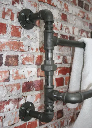 Large Industrial Steampunk 3/4" Pipe Bathroom Water Pipes
