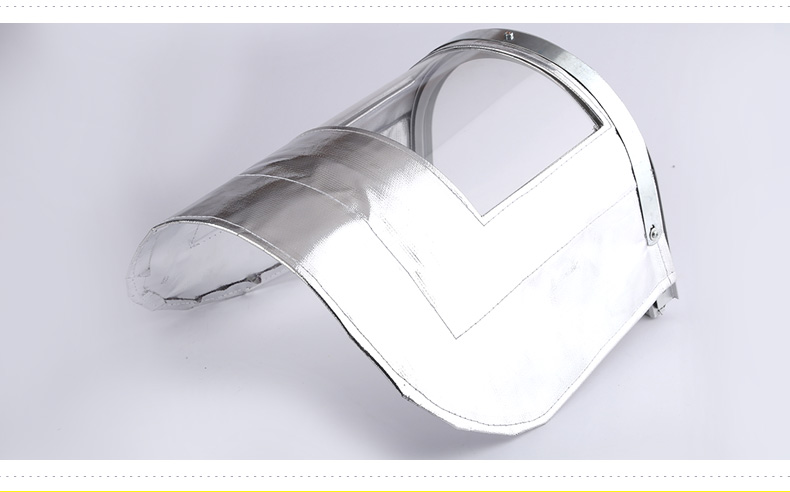 High temperature resistant aluminum foil face shield