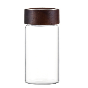 150ml airtight glass bottle with wooden cap