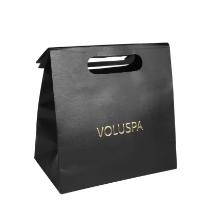 Black art paper electronics gift bag