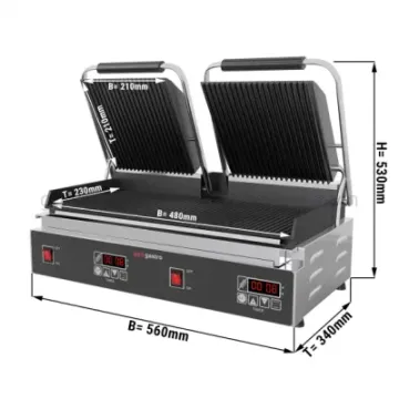Hot Sales Double Head Commercial Non-Stick Sandwich Grill Electric Smokeless Contact Grill Panini Grill