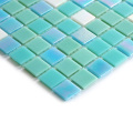 Mosaico iridiscente Color mezclado Backsplash Pool Azulejos