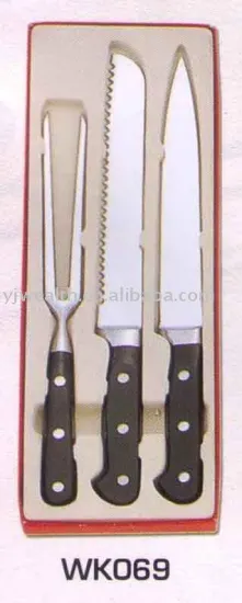 New Arrival 3 pcs forge kitchen knife set