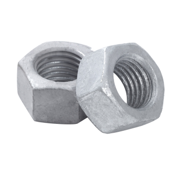 Kacang Hex Grade Industri: DIN 934 FINCENERS DALAM HOT HOT -DIP GALVANIZED STILEG BAJA, BAJA KARBON - Bersertifikat untuk pengolahan air dan standar ANSI/JIS