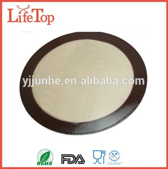 Custom Logo 12 Inch Round Pizza Mat Silicone Baking Mat