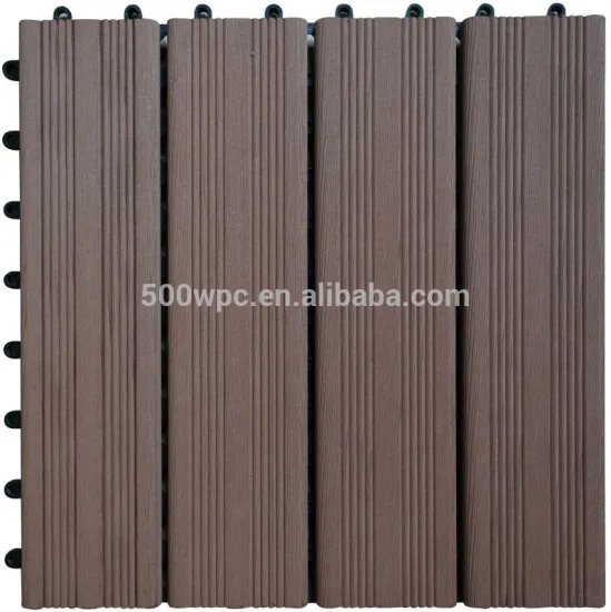 Easy Install Eco-friendly wood plastic composite Snapping Deck Tiles for outdoor garden