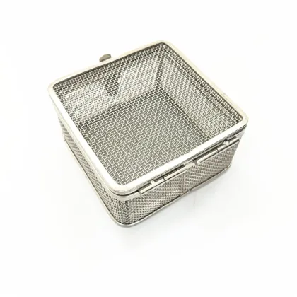 Medical Instrument Basket with Lid