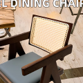 Contemporary Wood Armchair Woven Back Fabric Seat Modern Leisure Chair for Living Room Hotel Home Bar