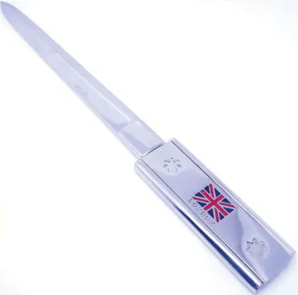 metal business card letter opener