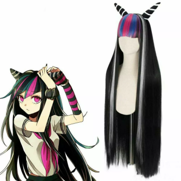 Long Mixed Black Hair Cosplay Wig for Anime Danganronpa Ibuki Mioda
