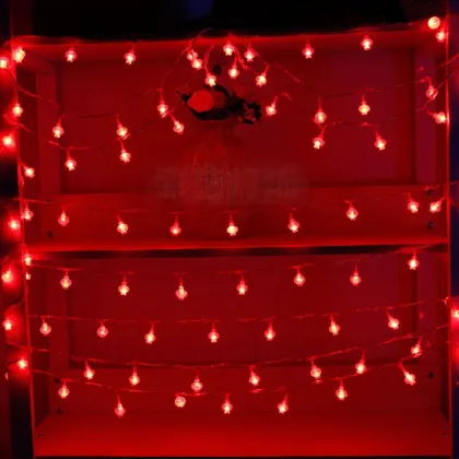 Traditional Chinese Red Lantern LED String Lights for New Year Festivities