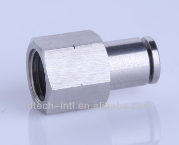 stainless steel pneumatic push in fittings, Female connector type