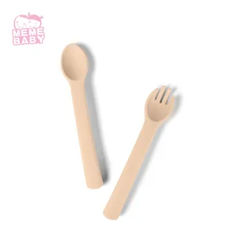 Silicone Spoon Fork Set Infant Toddler BPA Free