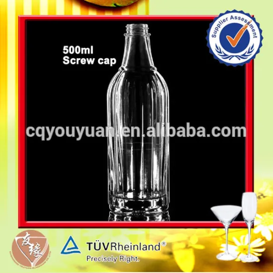 glass material high quality shampoo bottle 500ml