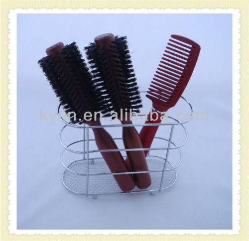 metal hair brush holder