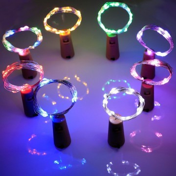 Battery Powered Wine Bottle Light with Cork LED Copper Wire DIY Decoration Fairy Christmas String Lights