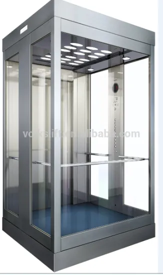 Volkslift Full Glass Square Panorama Elevator Lift Sino-Germany Joint Venture