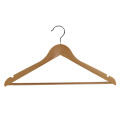 Wooden Hotel Clothes Hanger with Parallel Bars