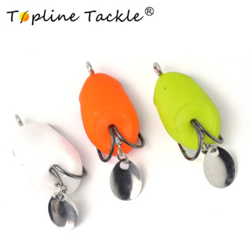 1PC 5cm 10g Frog Lure Fishing Lures Treble Hooks Top water Ray Frog Artificial Minnow Crank Strong Artificial Soft Bait