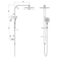 Flat Slide Bar Shower Unit