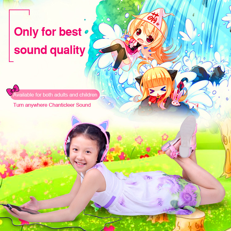 Glowing Cat ear special for kids headphone