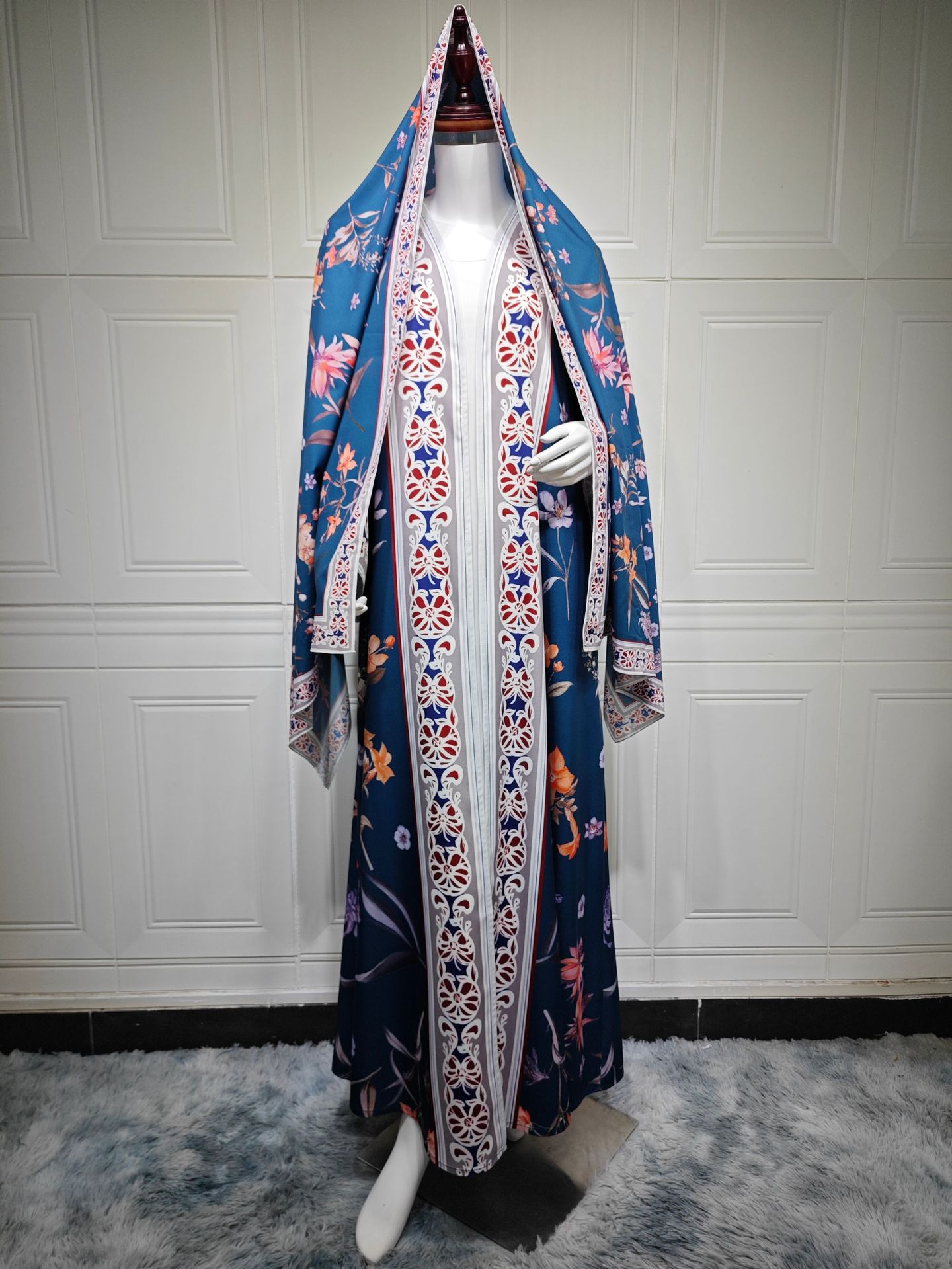 Floral Muslim Abaya