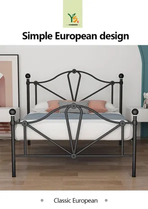 2021 Minimalist Wrought Iron Bed for Bedroom Furniture