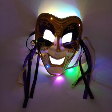 Luminous LED Masquerade Masks for Halloween and Mardi Gras