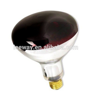 Standard size R125 Infrared heating lamp top red hard glass